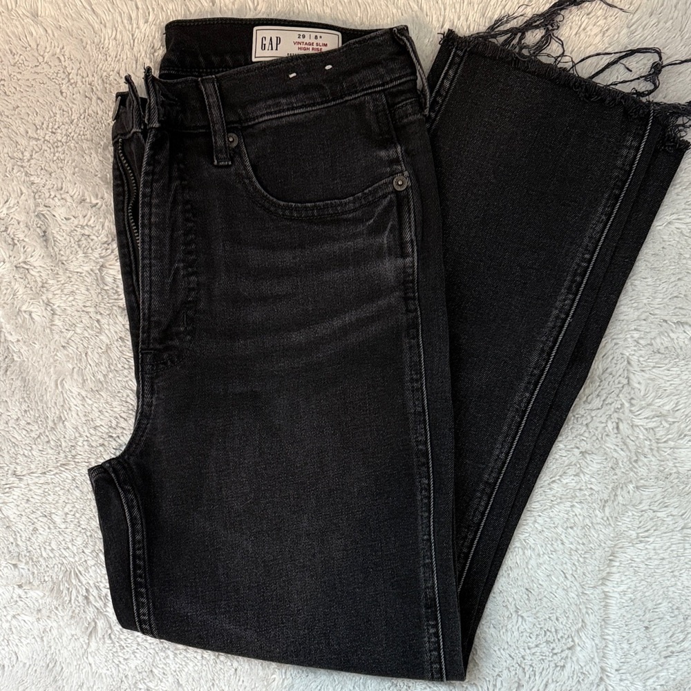 GAP Distressed Black Denim Jeans